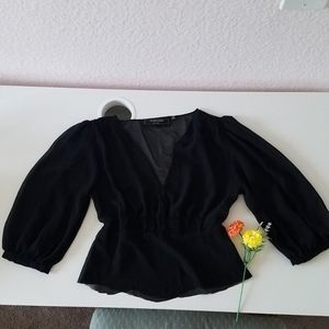 Black Sheer Top
